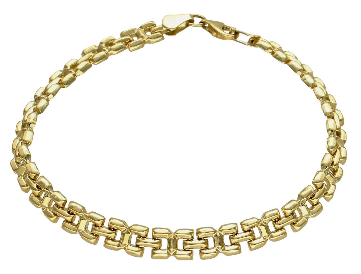 Złota bransoletka damska 375 kostki BR 7333 375 (2).jpg